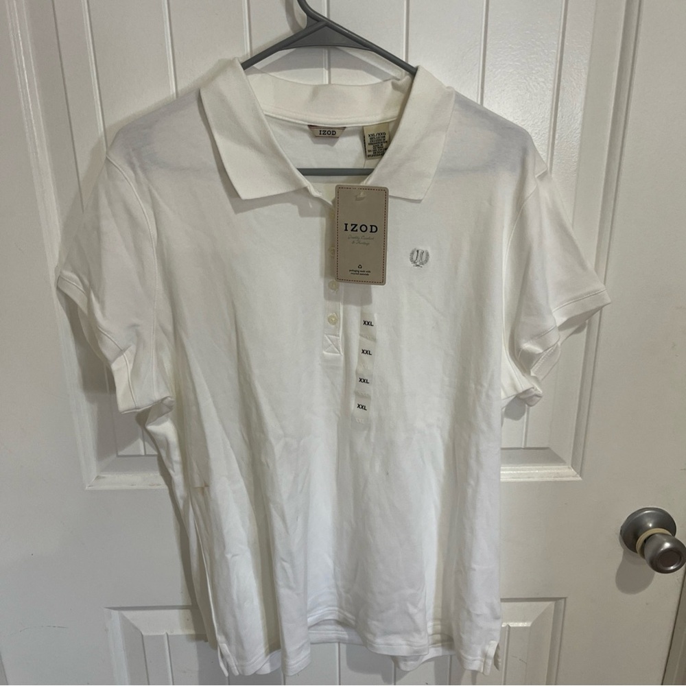IZOD Classic White Polo Shirt